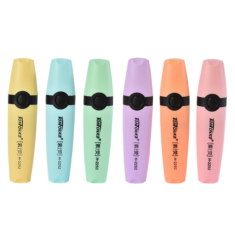 Pastel Highlighter Set Double Ended - 6 pz/set pastello piatto a testa