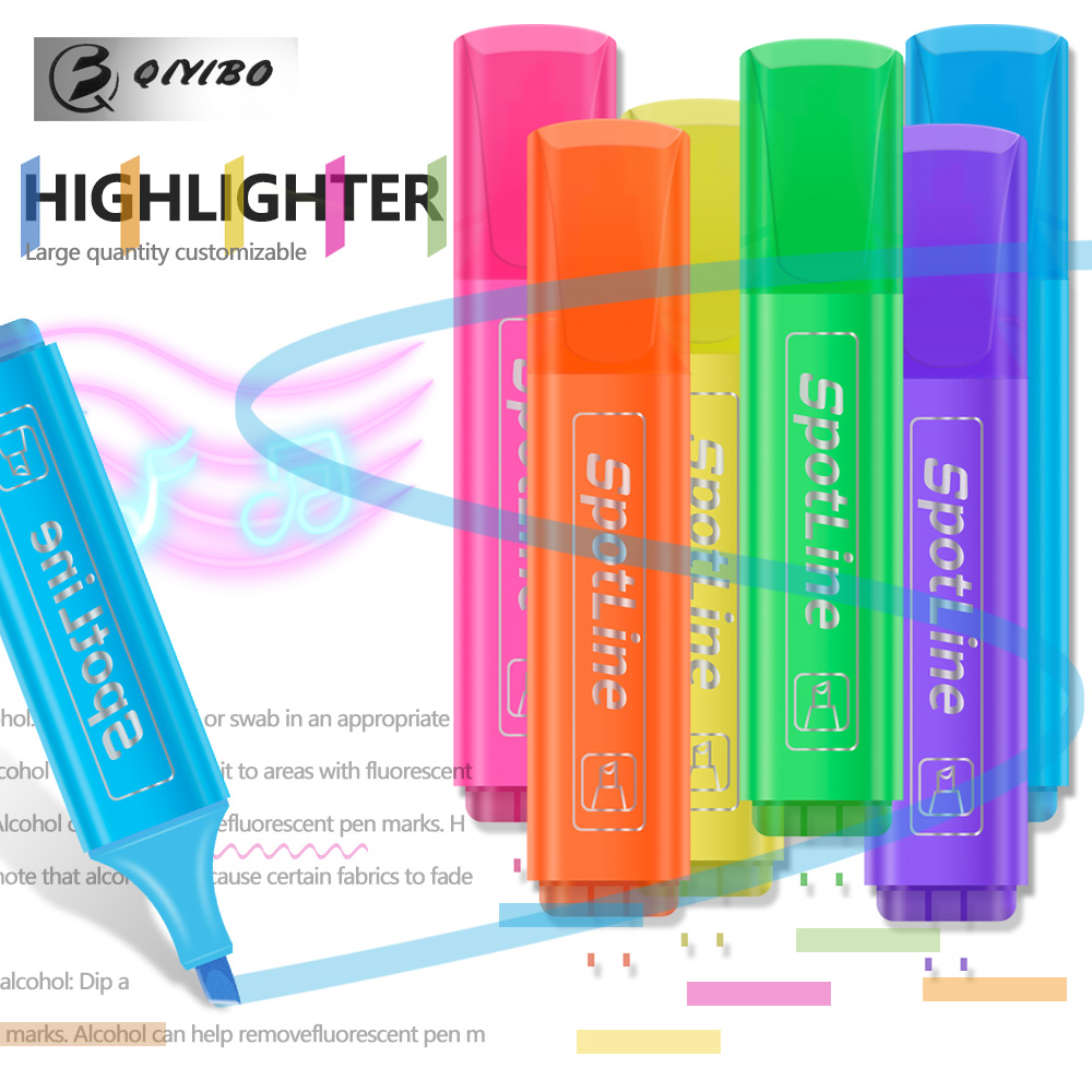 Pastel Highlighter Set Double Ended - 4/6 Pz/set Pastello Piatto Singola Testa
