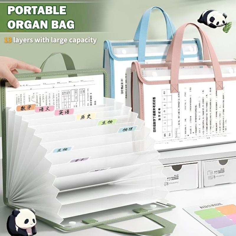 Expandable Accordion File Folder 13 Pockets - Organizzatore Portatile per Documenti A4 a