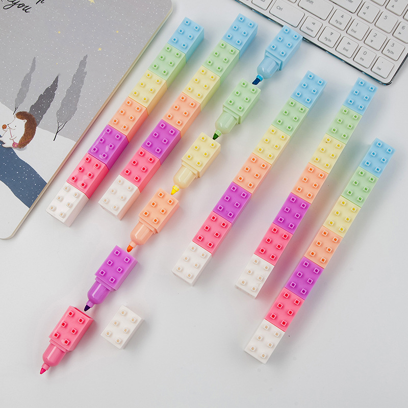 Pastel Highlighter Set Double Ended - 6pcs colore pastello Body Building Block