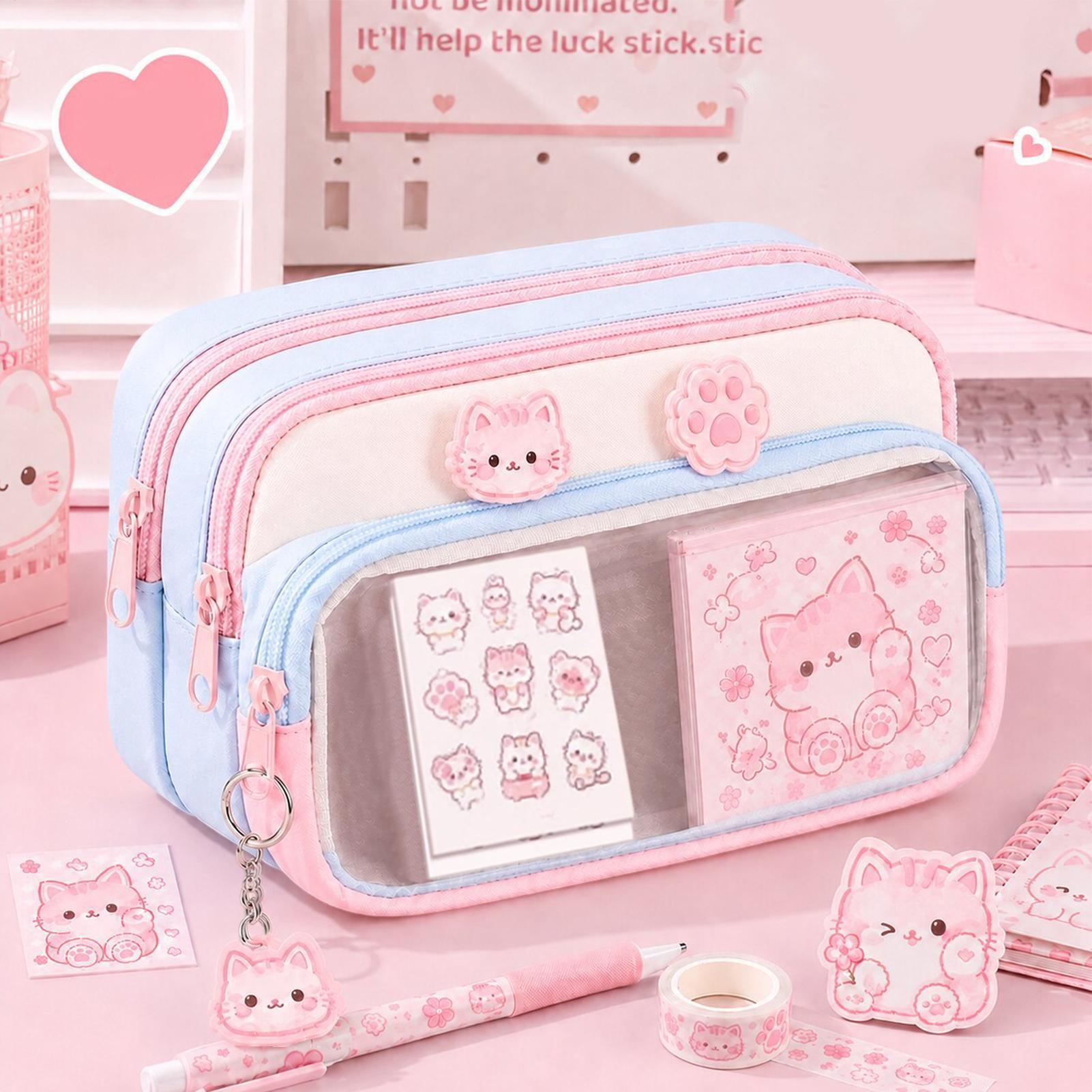 Aesthetic Large Pencil Case Pouch - Astuccio per matite di grande capacità