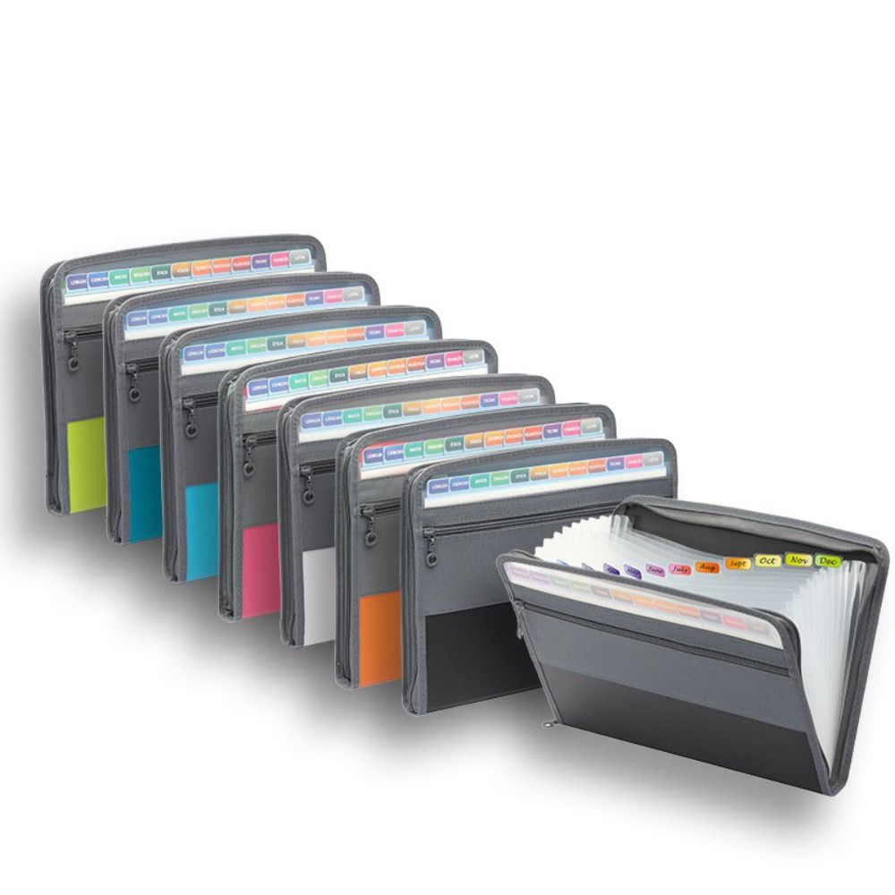 Expandable Accordion File Folder 13 Pockets - Organizzatore di Documenti Espandibile in PVC