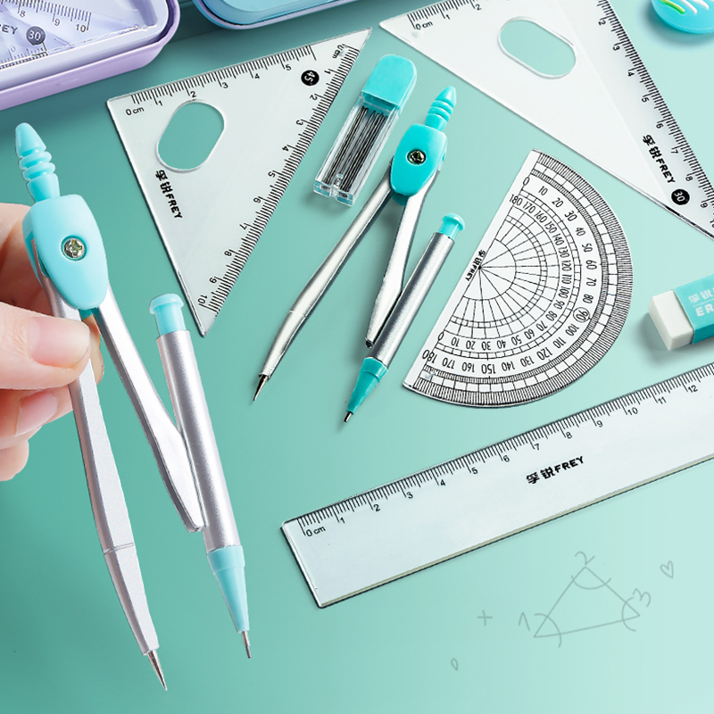 Math Geometry Set With Compass - Set di bussole in acciaio inossidabile