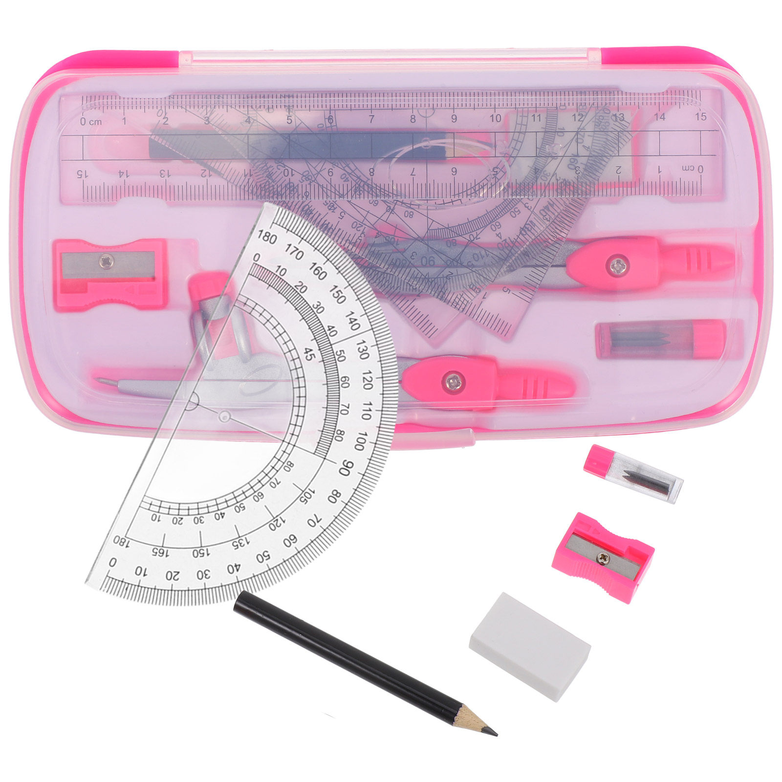 Math Geometry Set With Compass - Set di 1 Bussola Leggera e