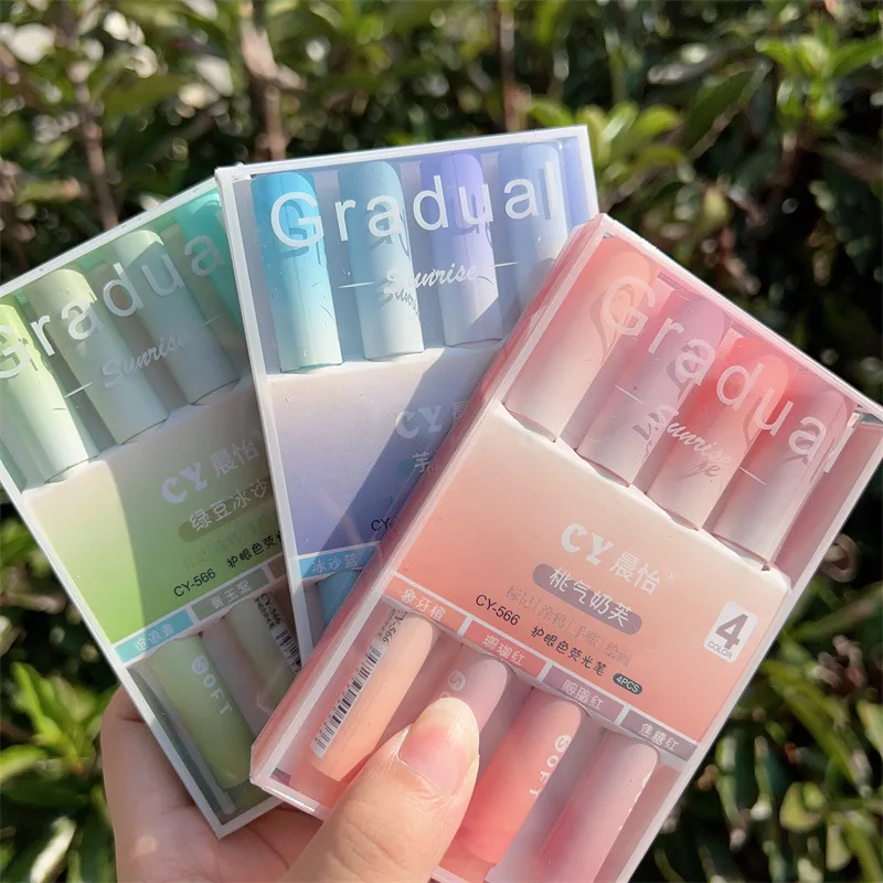 Pastel Highlighter Set Double Ended - Set di 4 Evidenziatori Sfumati 2025,