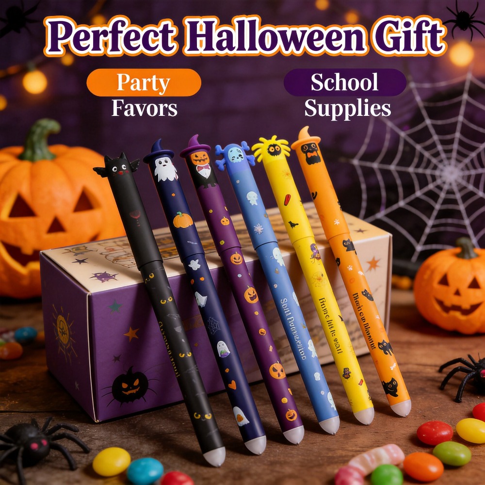 Retractable Eraser Pen Click - 1-6 Pezzi Penne Gel Cancellabili di