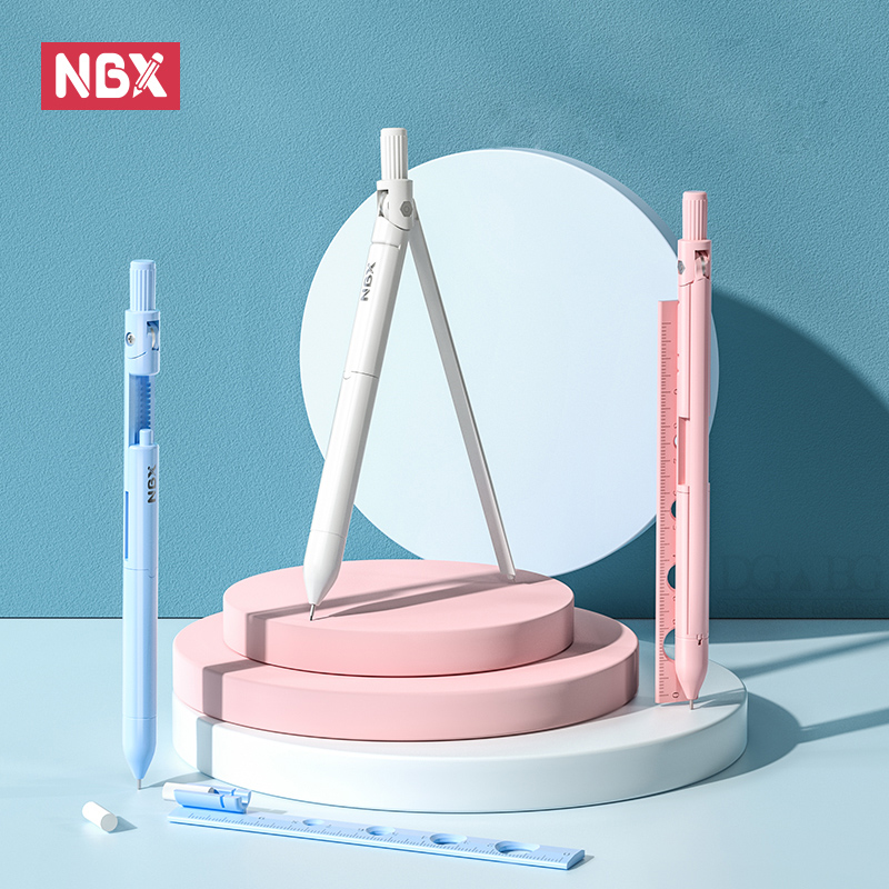 Math Geometry Set With Compass - NBX bussola matita scuola strumento di