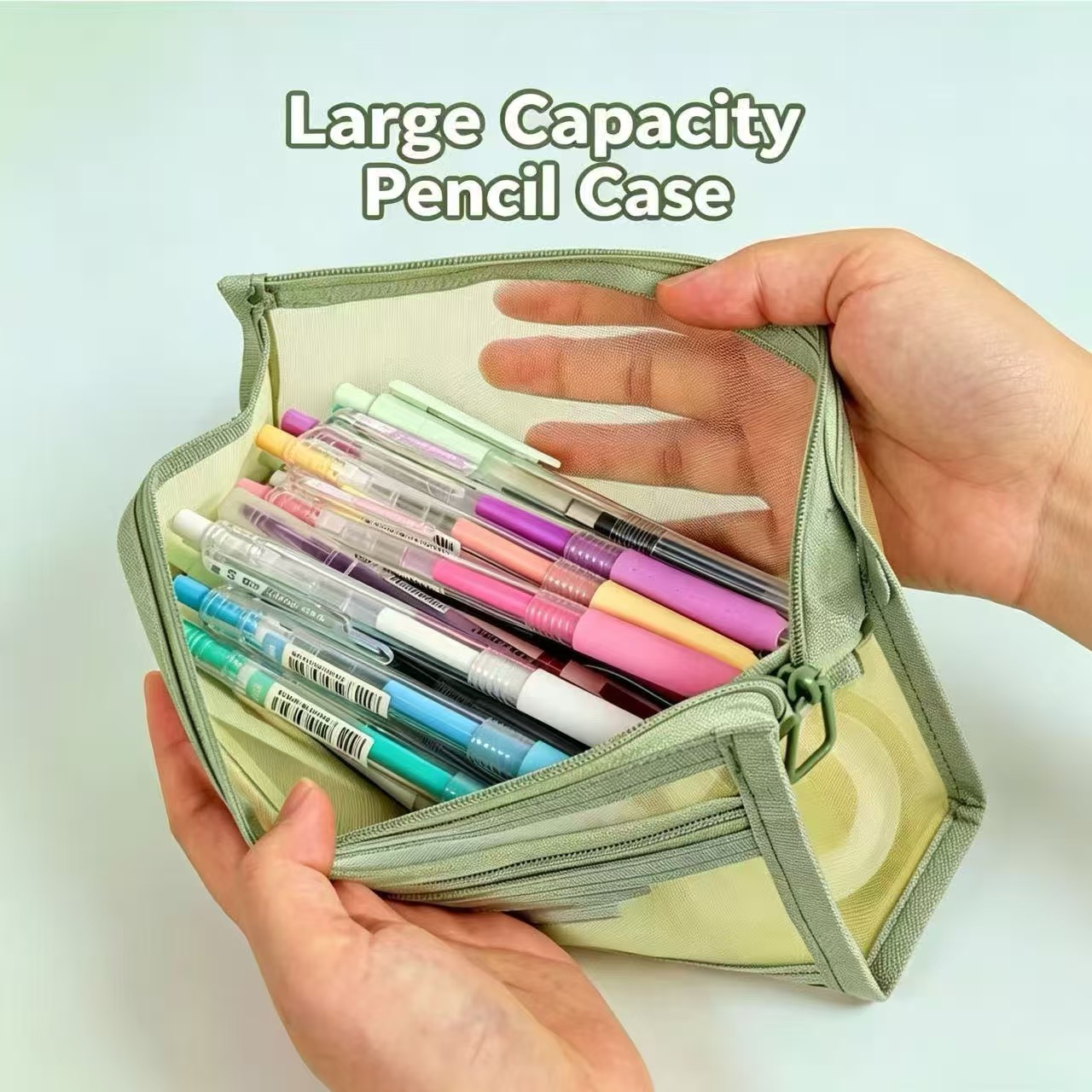 Astuccio a doppio strato in re - Clear Mesh Pencil Pouch For Exam recensione e prezzo