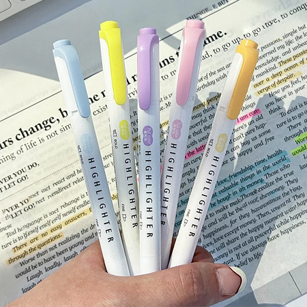 5 pezzi evidenziatori pastello - Pastel Highlighter Set Double Ended recensione e prezzo