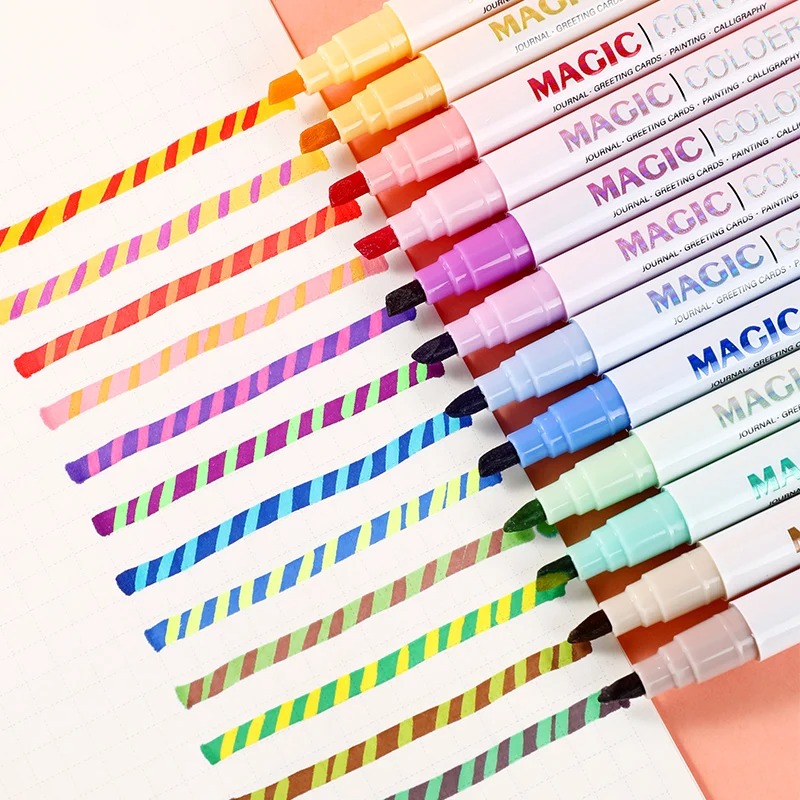 Set di 12 Evidenziatori Magici - Pastel Highlighter Set Double Ended recensione e prezzo