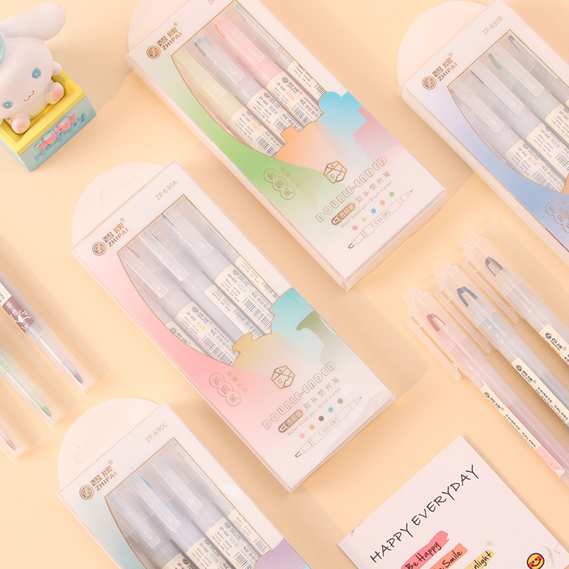 5 pz/set Doppia Punta Evidenzi - Pastel Highlighter Set Double Ended recensione e prezzo