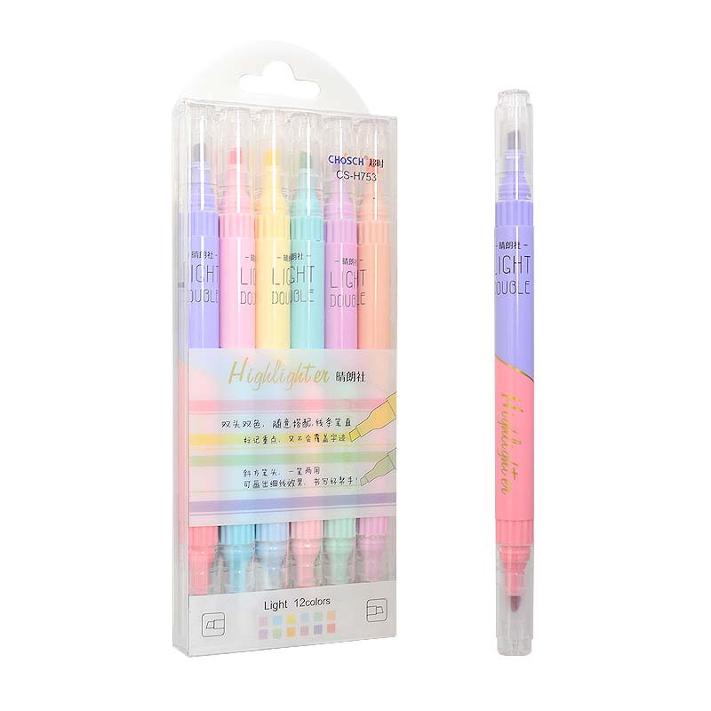 6 PCS pennarelli evidenziatori - Pastel Highlighter Set Double Ended recensione e prezzo