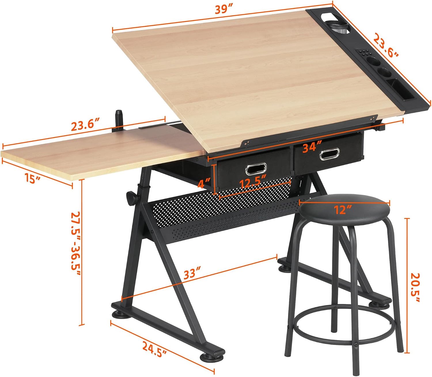 Tavolo da Disegno Regolabile c - Office Furniture recensione e prezzo