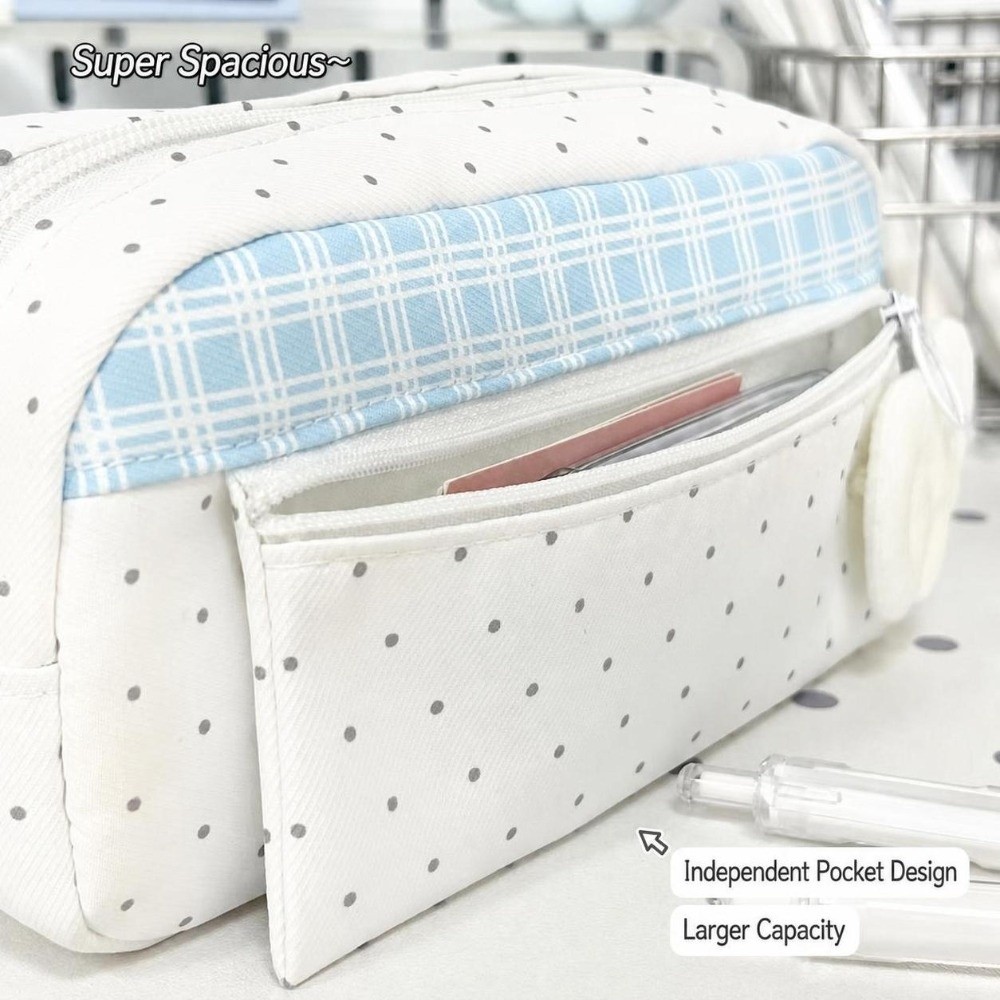 Astuccio Estetico a Pois e Qua - Aesthetic Large Pencil Case Pouch recensione e prezzo