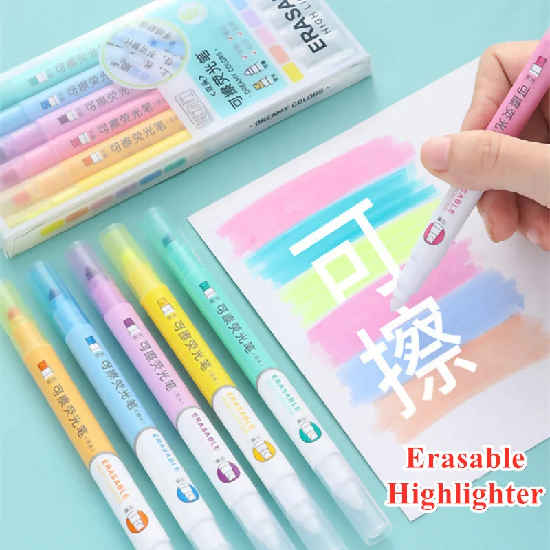 Evidenziatori cancellabili a 6 - Pastel Highlighter Set Double Ended recensione e prezzo