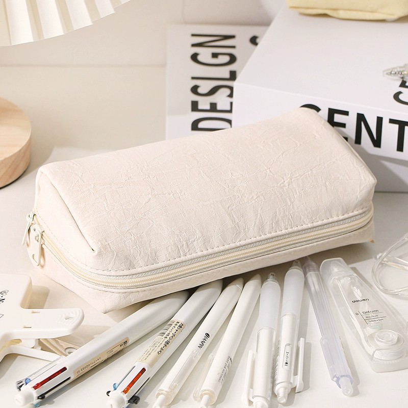 Astuccio in Pelle Crema Kawaii - Aesthetic Large Pencil Case Pouch recensione e prezzo