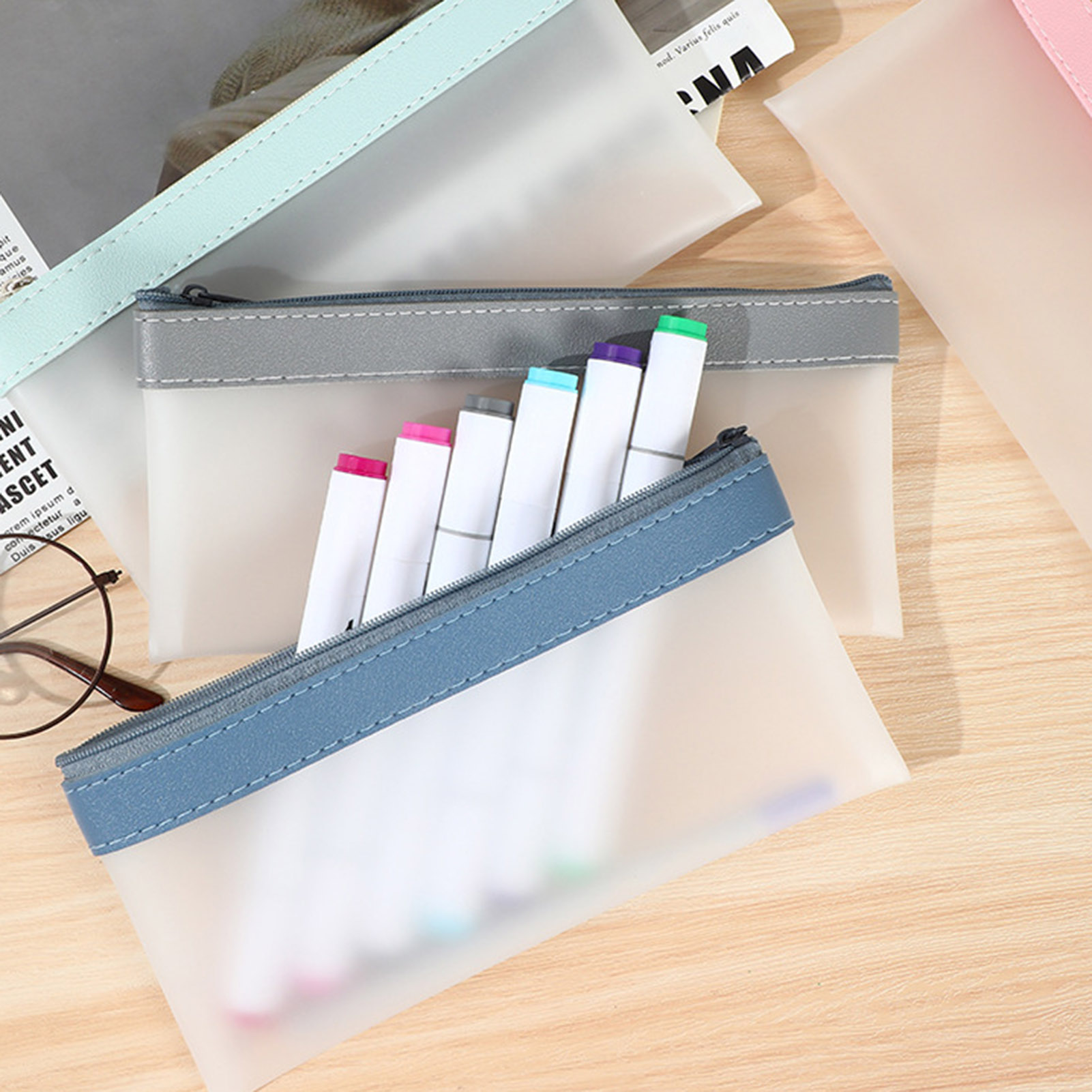 Astuccio trasparente smeriglia - Aesthetic Large Pencil Case Pouch recensione e prezzo