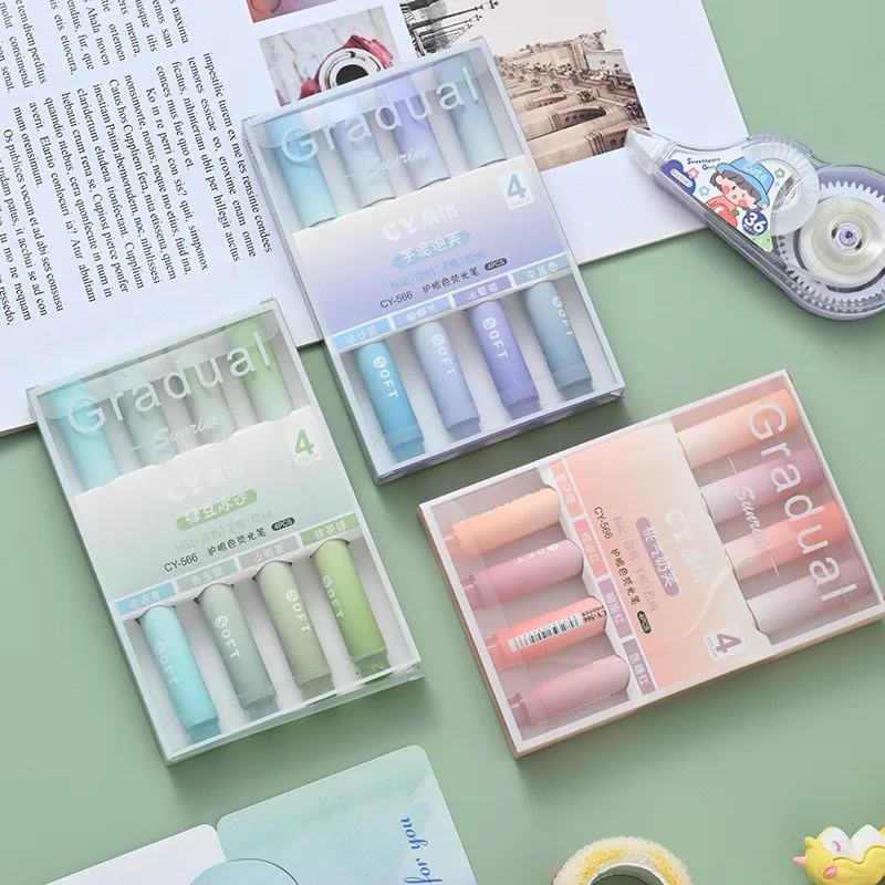 Set di 4 Evidenziatori Sfumati - Pastel Highlighter Set Double Ended recensione e prezzo