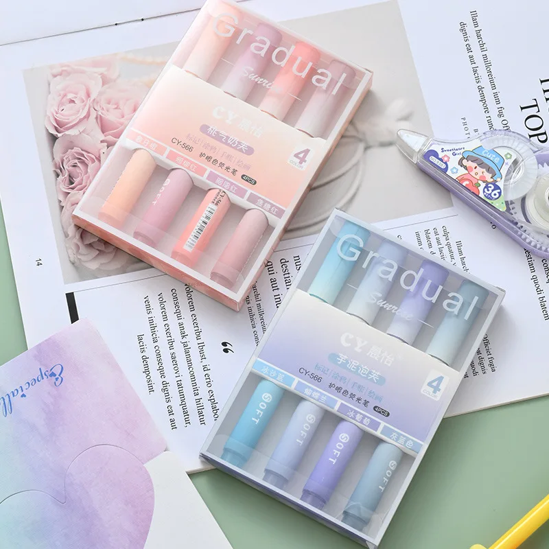 Set di 4 Evidenziatori Sfumati - Pastel Highlighter Set Double Ended recensione e prezzo