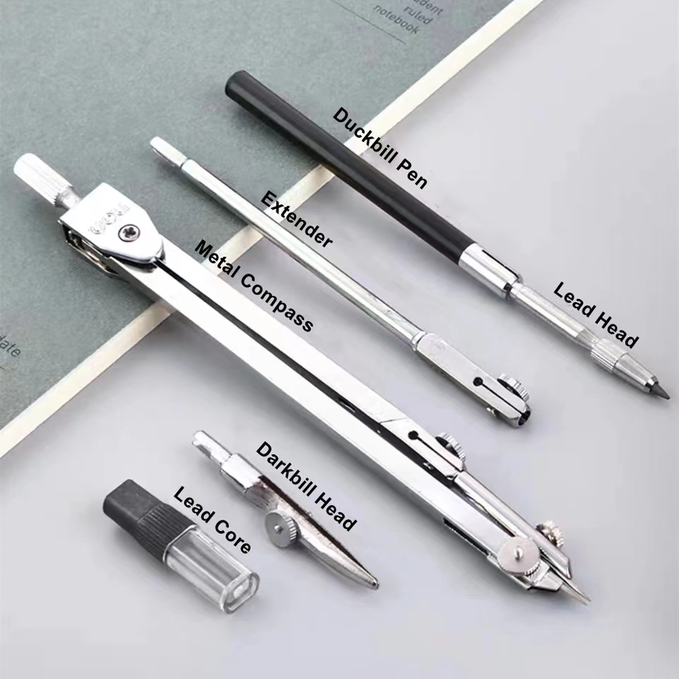 Set da disegno in acciaio inos - Math Geometry Set With Compass recensione e prezzo