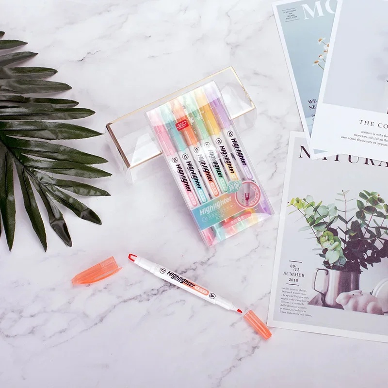 Set di 6 evidenziatori a punta - Pastel Highlighter Set Double Ended recensione e prezzo
