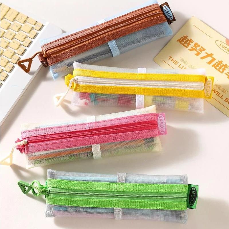 Astuccio Trasparente in Rete c - Clear Mesh Pencil Pouch For Exam recensione e prezzo