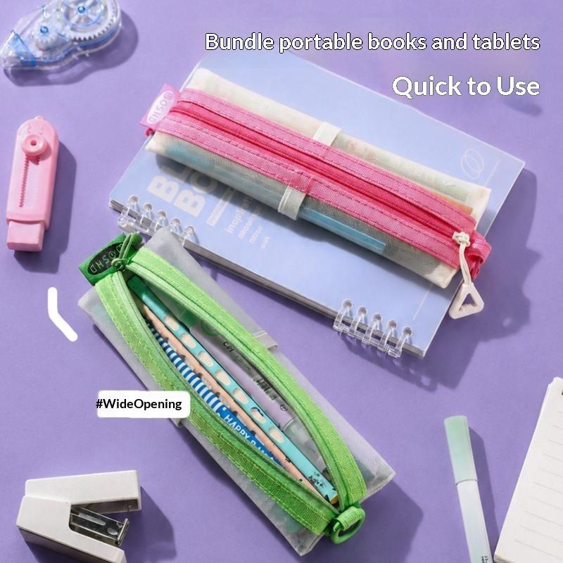 Astuccio Trasparente in Rete c - Clear Mesh Pencil Pouch For Exam recensione e prezzo