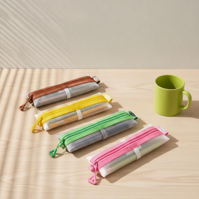 Astuccio Trasparente in Rete c - Clear Mesh Pencil Pouch For Exam recensione e prezzo