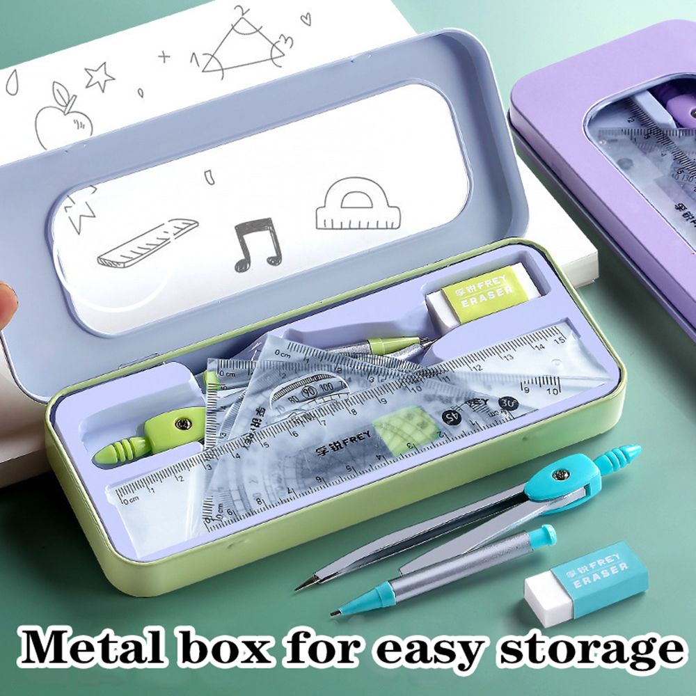 7 Pz/set Righello Bussola Mati - Math Geometry Set With Compass recensione e prezzo
