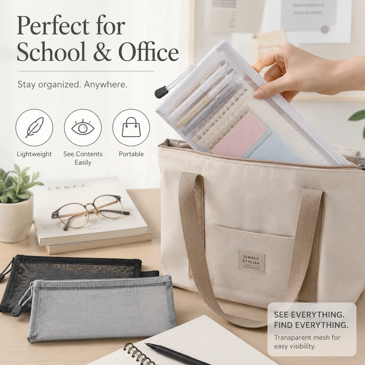 Astuccio Trasparente in Rete,  - Clear Mesh Pencil Pouch For Exam recensione e prezzo