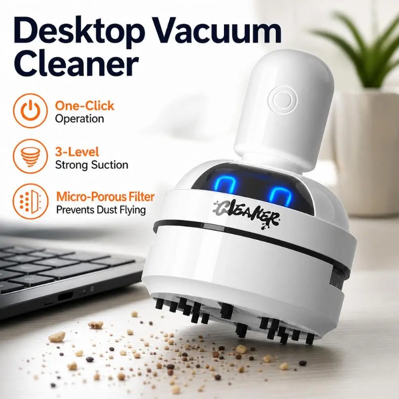 Aspirapolvere da Scrivania Por - Mini Desktop Vacuum Cleaner For Eraser Dust recensione e prezzo