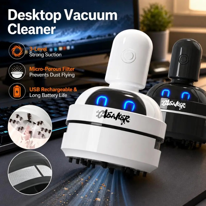Aspirapolvere da Scrivania Por - Mini Desktop Vacuum Cleaner For Eraser Dust recensione e prezzo